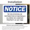 Signmission No Solicitation Or Distribution OSHA Notice Sign, Vinyl Decal, 7in W x 5in L, 2PK OS-2PACK-NS-D-57-L-16195 - alternate 5
